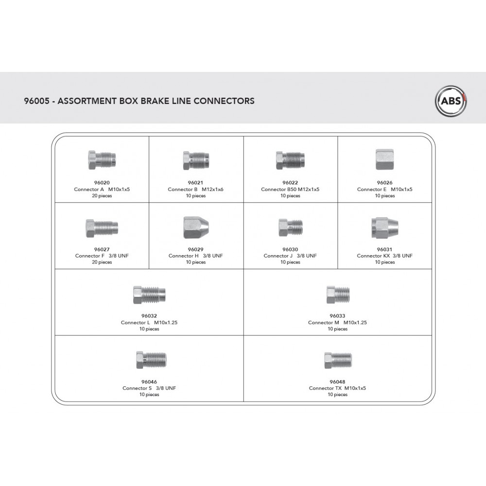 Assortment Small Parts ABS